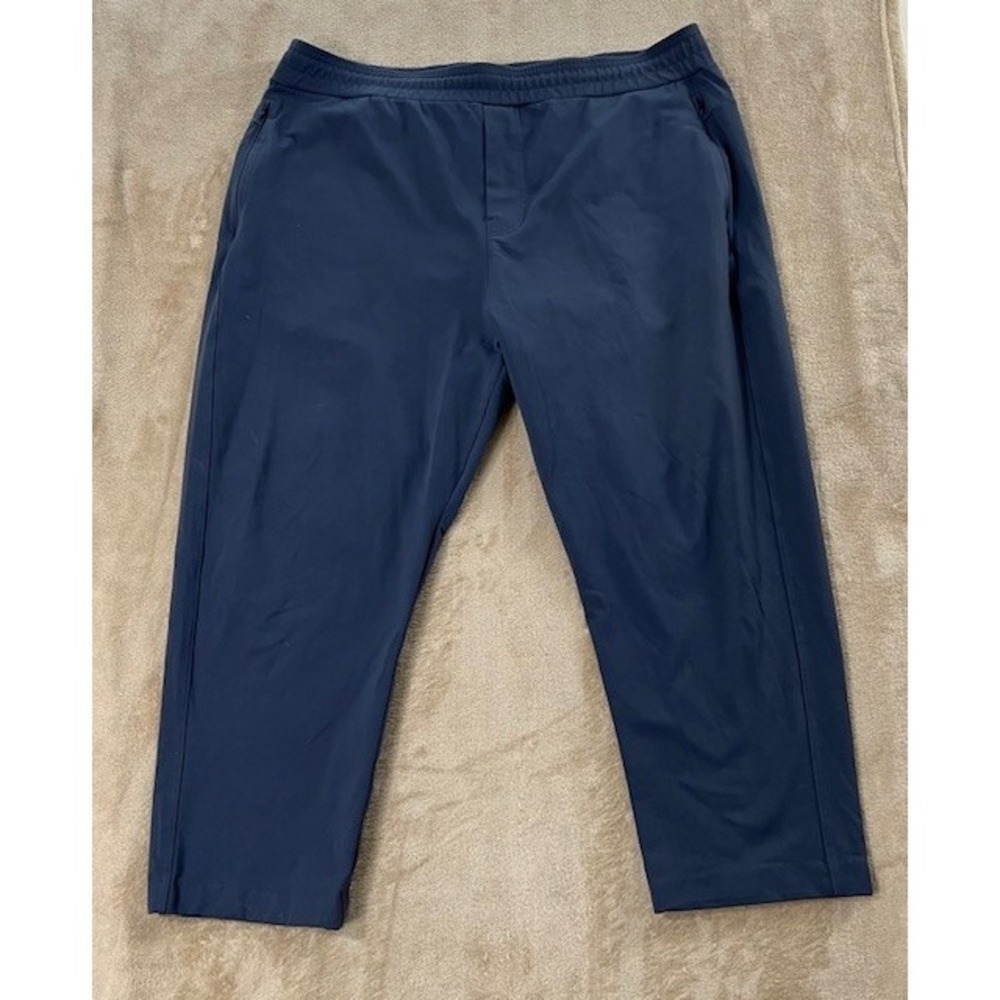 Public Rec Pull On Pants Mens 42(39)x30 Blue Sweatpants Drawstring-custom hem